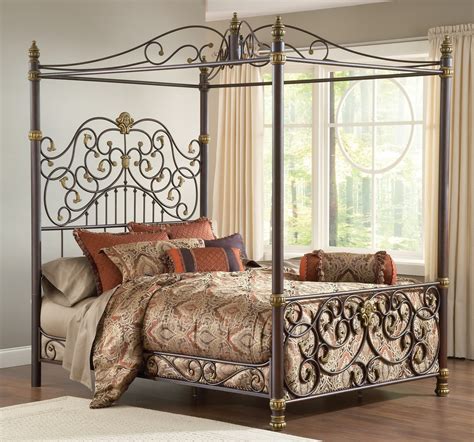 elegant iron canopy bed frame homesfeed