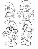 Puffi Colorare Disegni Personaggi Smurfs Bambini Giochiecolori Coluroid sketch template