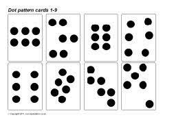 dot pattern subitizing cards   sb dot cards subitizing