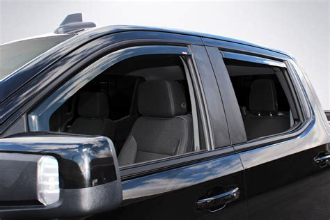 silverado  crew cab  channel wind deflectors window visors guard ebay