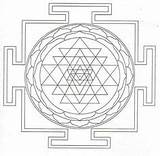 Yantra Sri Buddhist Sacred sketch template