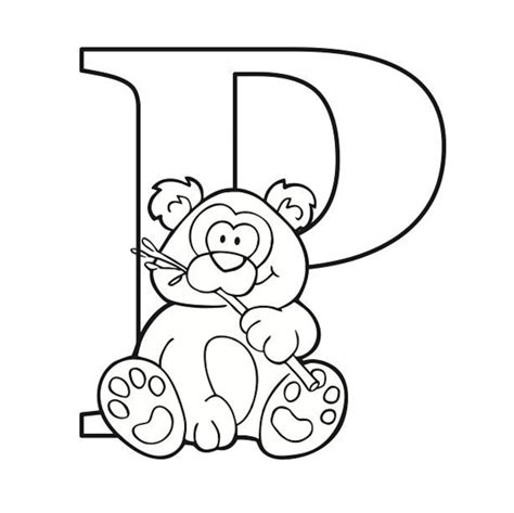 letter p coloring page etsy
