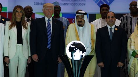 trump touches orb in saudi lights up internet