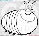 Grub Outlined Chubby Sleeping Coloring Clipart Vector Cartoon Cory Thoman sketch template