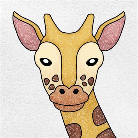 draw  giraffe head helloartsy