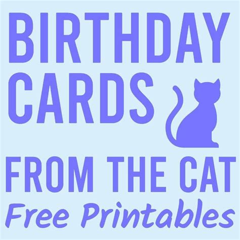 birthday cards   cat  printables parties  personal