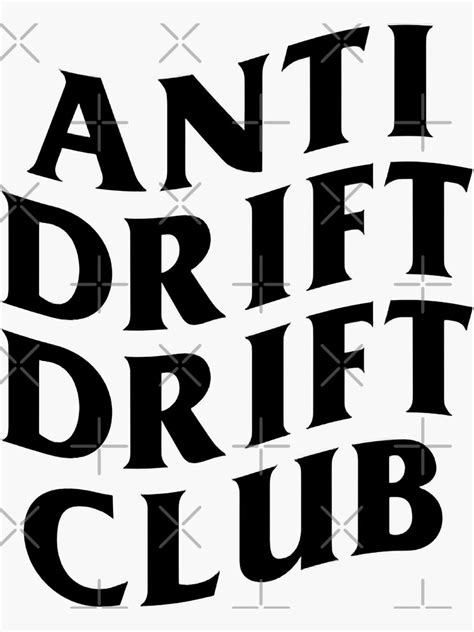 anti drift drift club dorikin jdm drifters sticker  sale  darkdotsdesigns redbubble