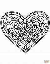 Coloring Heart Pages Adults Zentangle Hearts Printable Broken Template Templates Drawing Paper Categories sketch template