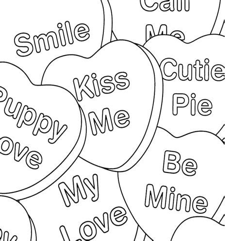 candy valentines day coloring page  kids valentines day coloring