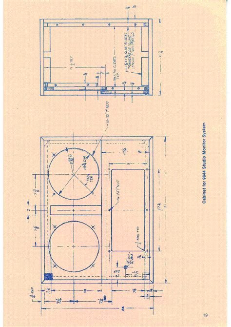 altec lansing  cabinet  studio monitor system hangfal doboz sm service manual