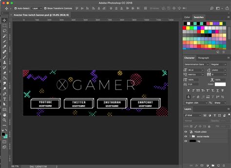 twitch banner template  psd    vector