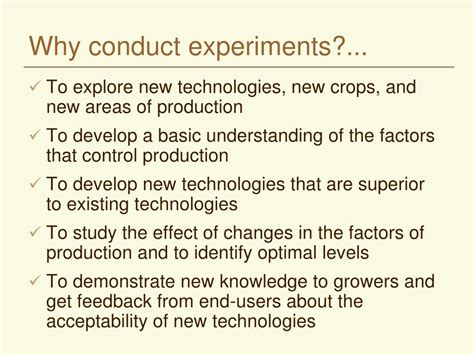 conduct experiments powerpoint