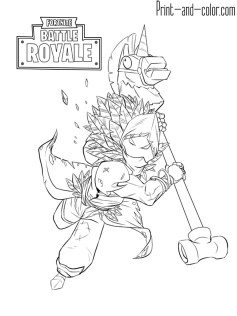 fortnite battle royale coloring page raven male skin outfit space