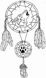 Tattoo Coloring Pages Dream Catcher Wolf Dreamcatcher Drawing Choose Board Mandala Designs Owl sketch template