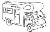 Motorhome Autobuses Transporte Medios Caravana Dash sketch template