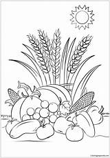 Coloring Harvest Fall Pages Printable Autumn Drawing Sheets Harvesting Color Time Print Kids Supercoloring Scene Colour Adult Colouring Getdrawings Drawings sketch template