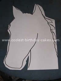 horse head cake template cakepinscom horse cake horse birthday cake