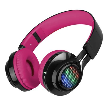 unbranded bluetooth wireless foldable headphones  mic  remote control pink  pk