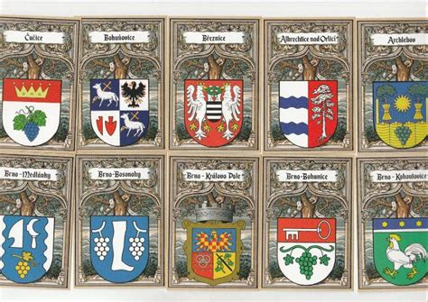 kartickove kalendariky heraldika erby mest  obci  novinka aukro