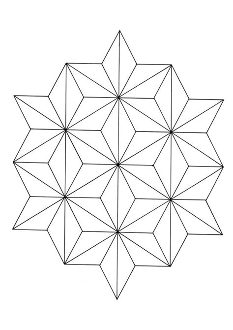 coloring pages geometric star coloring page