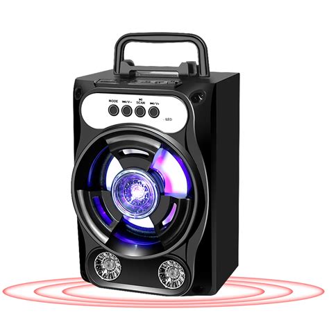 wireless bluetooth speaker portable  stereo speakers  loud hd audio  rich bass rgb