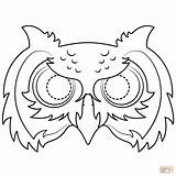 Mask Coloring Owl Printable Pages Template Owls Supercoloring Easy Animal Masks Drawing Source Templates Crafts sketch template
