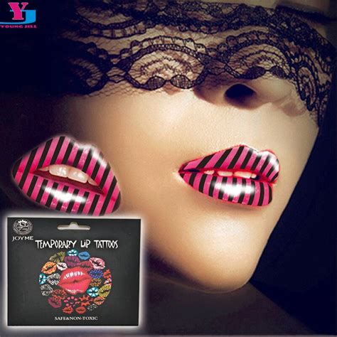 New Arrival Pink 3d Water Transfer Lip Tattoo Sticker Flash Waterproof