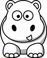 Coloring Pages Cute Hippo Hippos Getdrawings sketch template