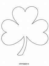 Coloring Shamrock Pages Kids Print Everfreecoloring sketch template