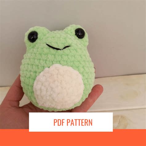 crochet frog plush  pattern squishmallow amigurumi plushie etsy