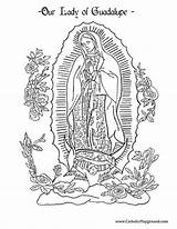 Coloring Guadalupe Lady Printable Pages Catholic Sheets Virgen La Virgin Color Kids Playground Projects Catholicplayground sketch template