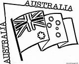 Australia Pages Coloring Australian Flag Kids Printable Preschool Color Print Holidays Popular Info sketch template