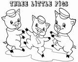 Pigs Coloring Preschoolers Learningprintable sketch template