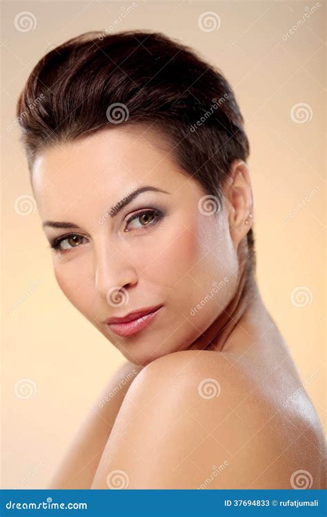 Glamour And Gorgeous Brunette Showing Her Body Stock Image Image Of