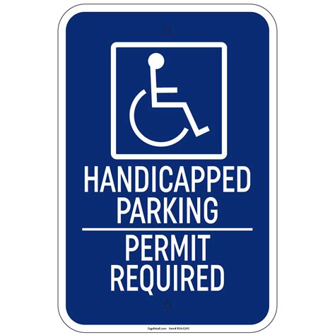 hvy ga handicapped symbol whandicapped parking sign  aluminum