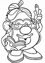 Coloring Potato Pages Head Mr Potatoes sketch template