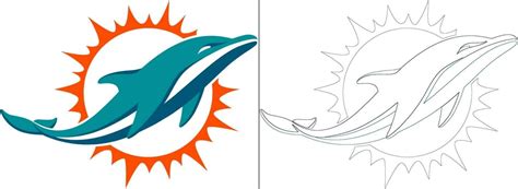 miami dolphins logo   sample coloring page  coloring pages