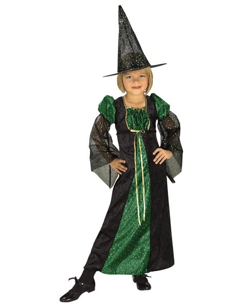 sparkle witch green dress and hat costume