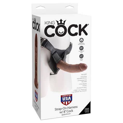 king cock strap on harness with 8 cock brown sex toys