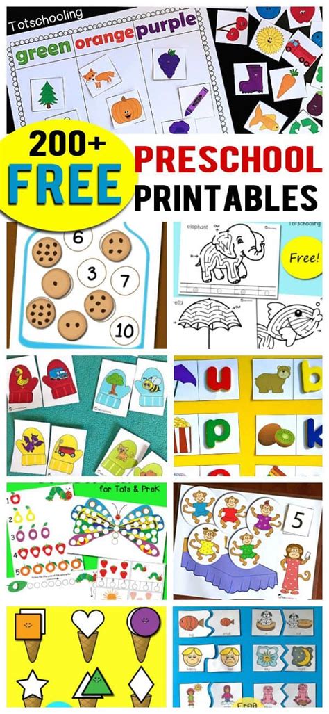 kindergarten activity sheets  printables