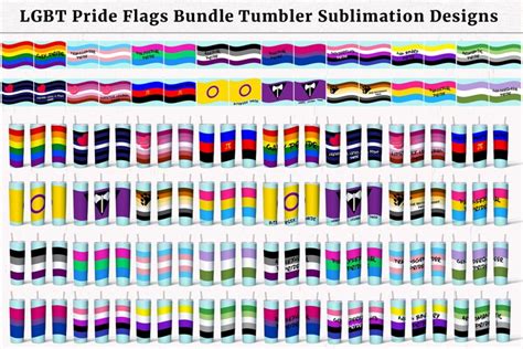 lgbt pride flags tumbler 20 oz bundle sublimation 1294827