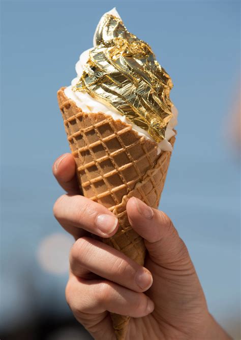 scoop gold leaf ice cream  arriving  london  weekend food drink