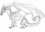 Coloring Fire Wings Pages Skywing Dragon Printable Skywings sketch template