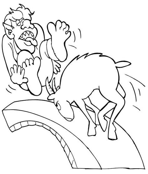 billy goats gruff coloring pages  billy goats gruff coloring