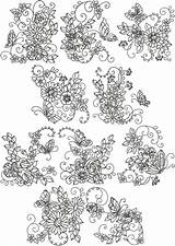 Redwork Embroidery Flowers Designs Summer Set Advanced sketch template