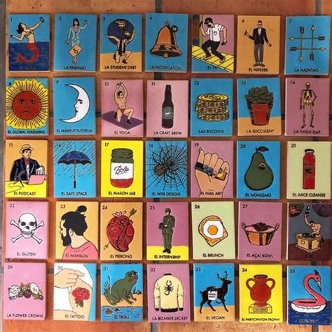 millennial loteria relief tiles loteria handcraft hand painted tiles