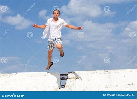 man jumping  wall stock image image  handsome
