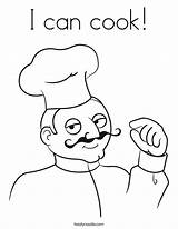 Coloring Cook Pages Chef Twistynoodle Baker Worksheets Print Customizable Books Noodle Mini Food Drawing Grow When Want Male Ll Template sketch template