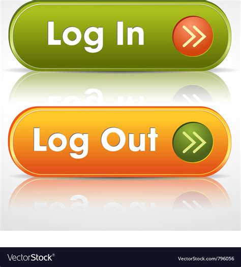 login  log  buttons royalty  vector image