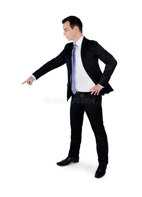 business man pointing  stock image image  finger